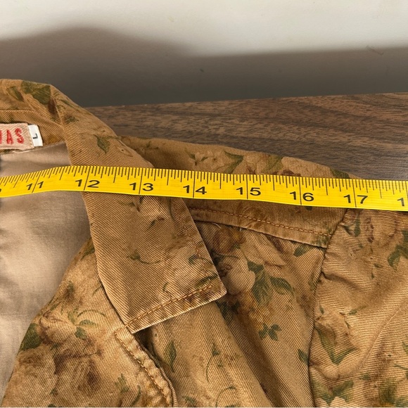 Johnny Was Tan Floral Blazer L - Picture 7 of 9